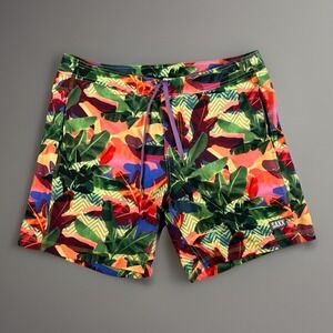 Saxx Betawave Boardie 17" Shorts Men 34 Lined(Pouch) Luminous Foilage Tropical